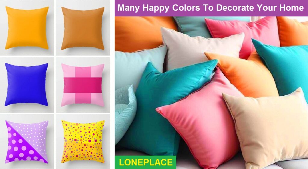 Modern colors of decorative pillows