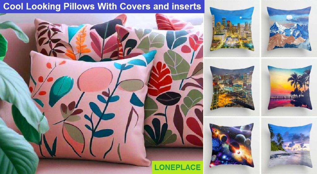 Modern pillow covers with comfy inserts