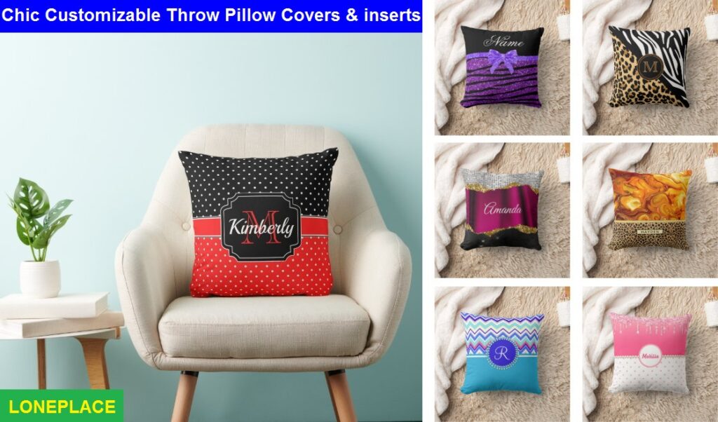 Custom throw pillows with your name