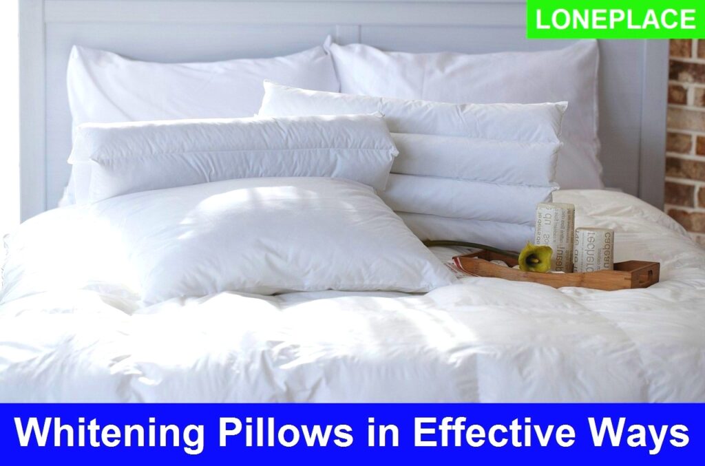 how to whiten pillows again