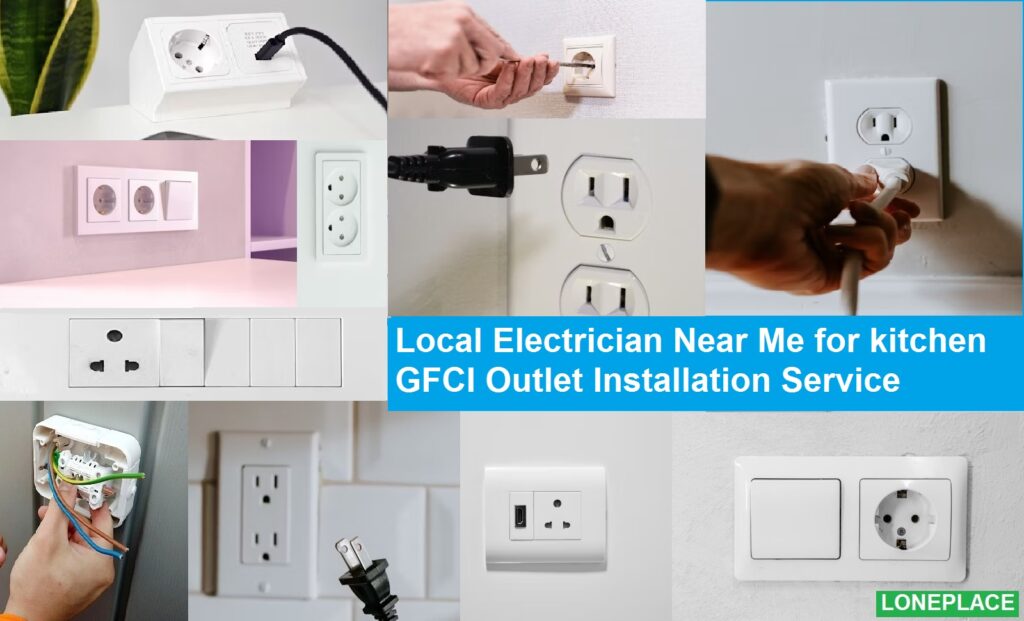 Local Electrician Services Near Me for Install GFCI outlet in kitchen